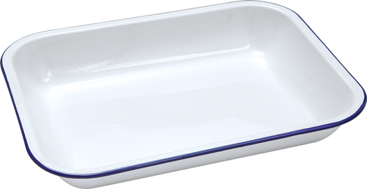 Falcon Enamel Bakepan - Traditional White 34cm x 28cm x 5cm