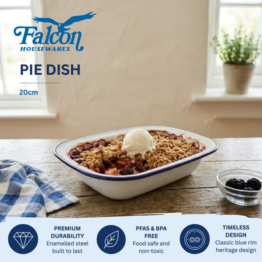 Falcon Pie Dish Oblong - Traditional White