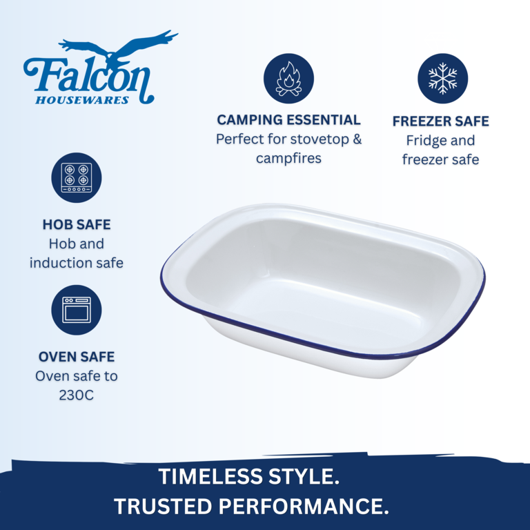 Falcon Pie Dish Oblong - Traditional White