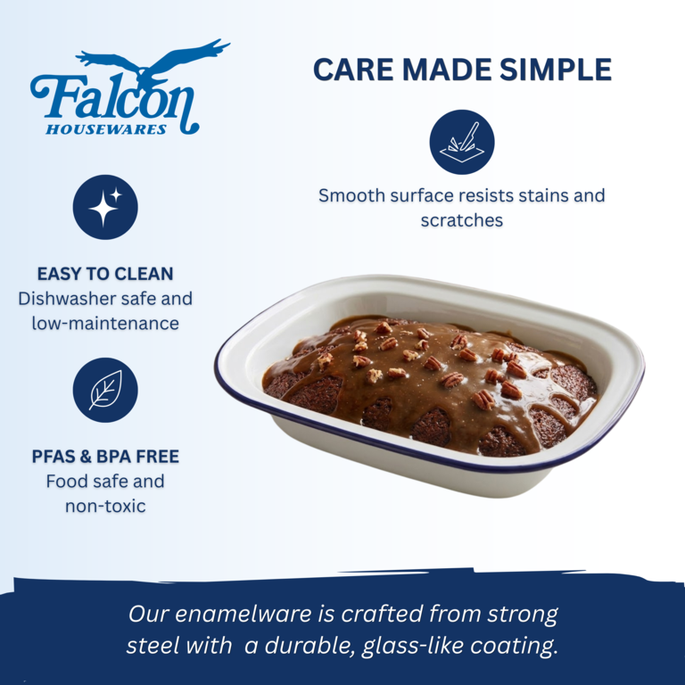 Falcon Pie Dish Oblong - Traditional White