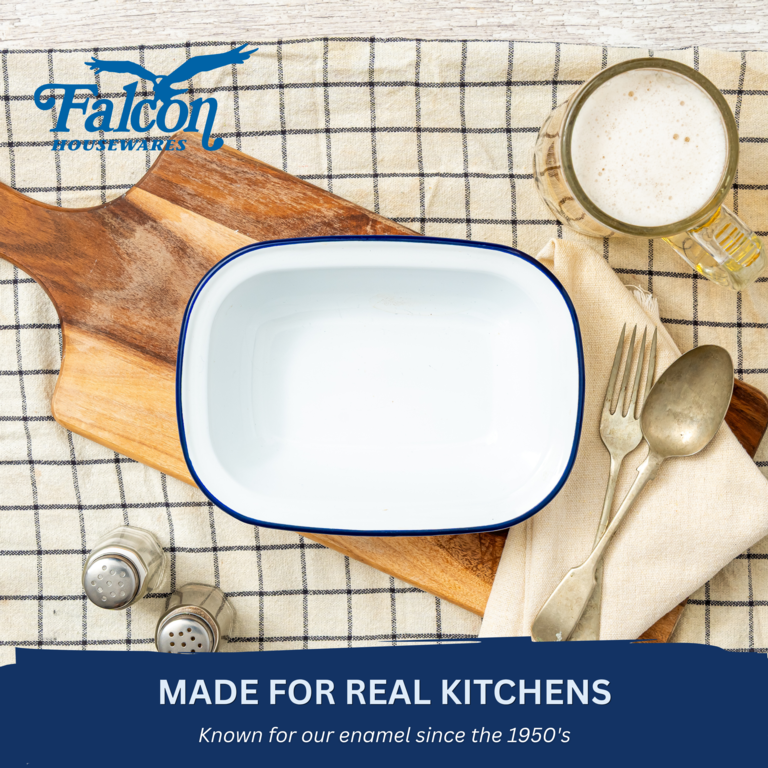 Falcon Oblong Pie Dish - Traditional White 24cm x 18cm x 5.5D