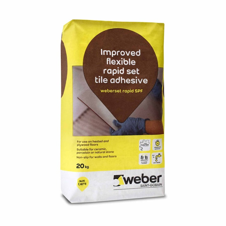 Weber Set Rapid SPF Flexible Tile Adhesive 20kg White