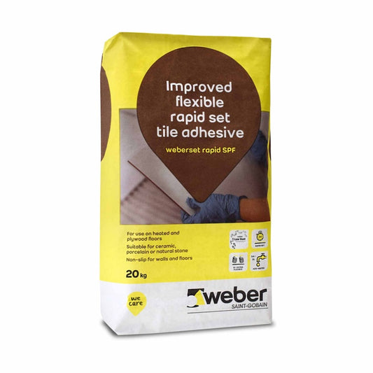 Weber Set Rapid SPF Flexible Tile Adhesive 20kg Grey