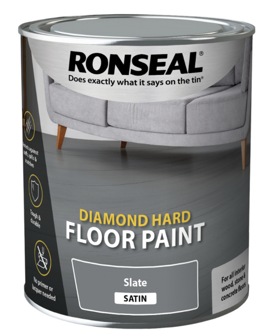Ronseal Diamond Hard Floor Paint 750ml Slate