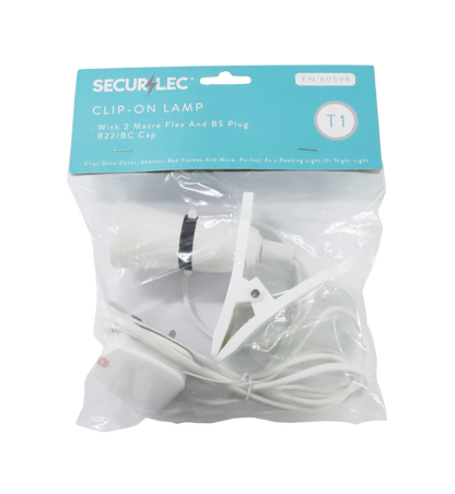 Securlec Clip on Lamp With 2m Flex & Plug