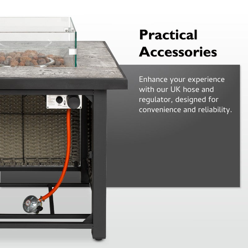 Tepro 76cm Gas Fire Pit Table
