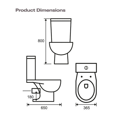 SP Pure One Box Toilet, Seat and Cistern