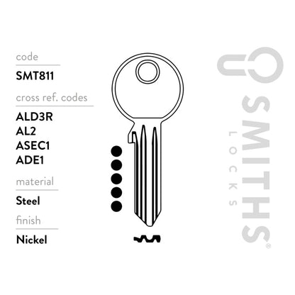 Smiths Locks Aldridge 5 Pin Cylinder Key Blank