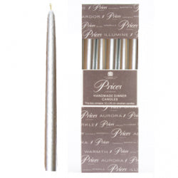 Prices Candles Venetian 10" Candle Pack 10 Silver