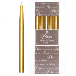 Prices Candles Venetian 10" Candle Pack 10 Gold