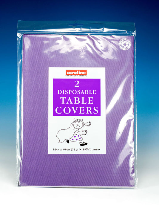Caroline Square Paper Tablecovers 90cm Purple