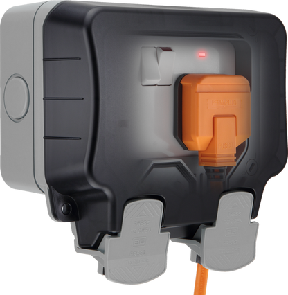 BG 2 Gang 13 Amp Switched Outdoor Socket IP66 DP