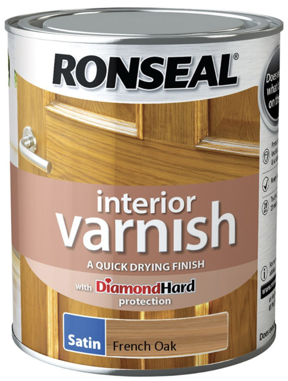 Ronseal Interior Varnish Satin 750ml French Oak