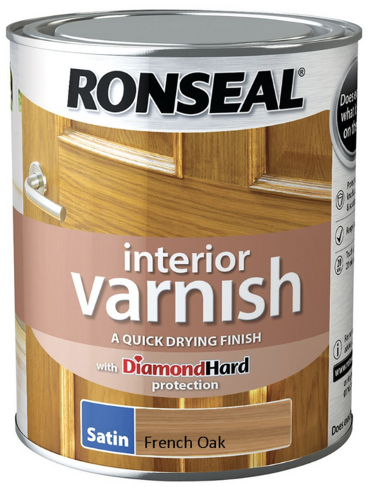 Ronseal Interior Varnish Satin 750ml French Oak