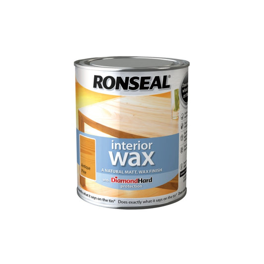 Ronseal Interior Wax Matt 750ml Antique Pine