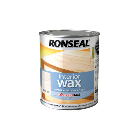 Ronseal Interior Wax Matt 750ml White Ash
