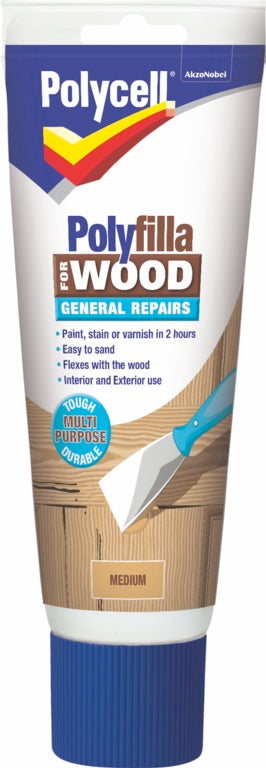 Polycell Polyfilla Wood General Repair Medium Tube 330gm