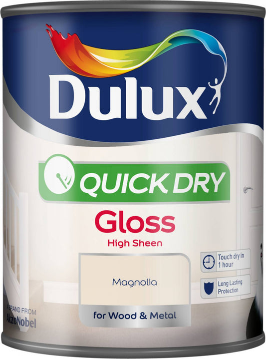 Dulux Quick Dry Gloss 750ml Magnolia