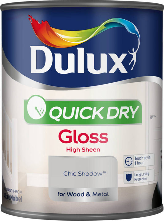 Dulux Quick Dry Gloss 750ml Chic Shadow