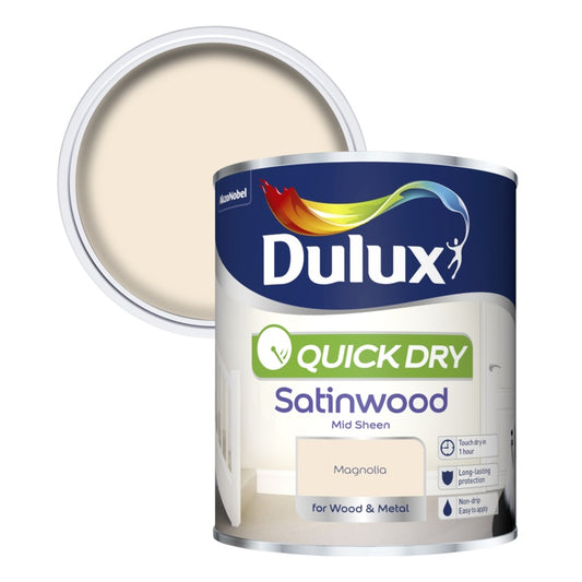 Dulux Quick Dry Satinwood 750ml Magnolia