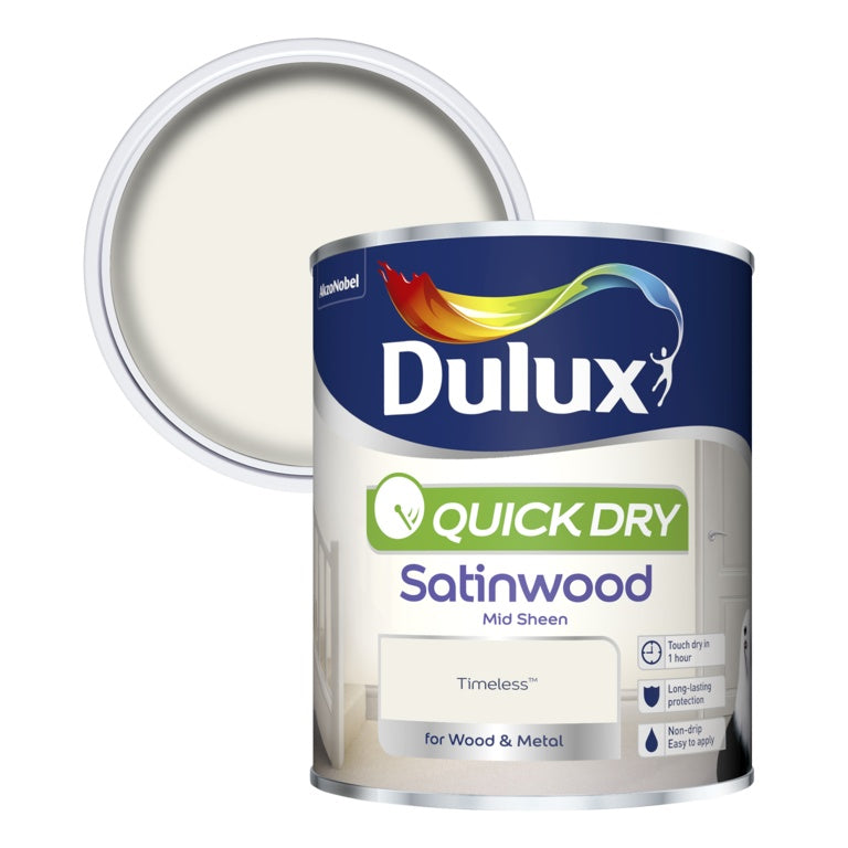 Dulux Quick Dry Satinwood 750ml Timeless
