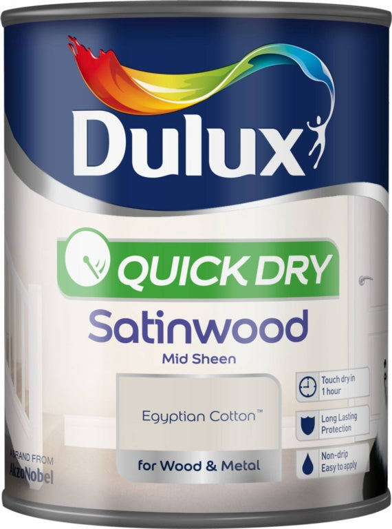 Dulux Quick Dry Satinwood 750ml Egyptian Cotton