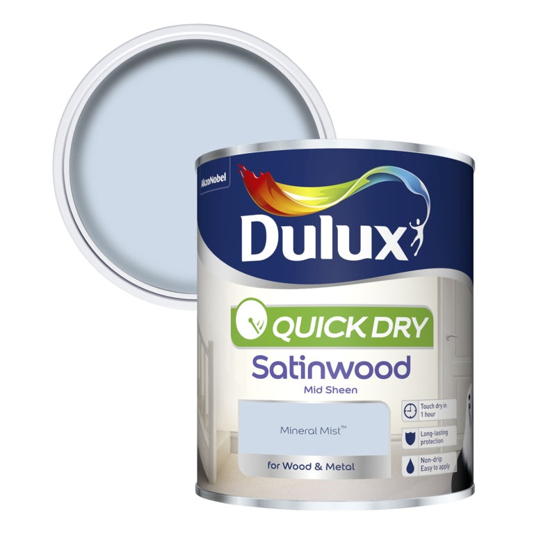 Dulux Quick Dry Satinwood 750ml Mineral Mist