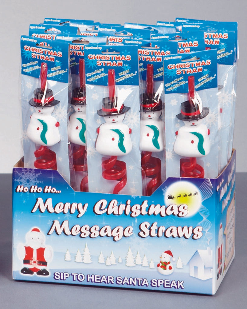 Premier Speaking Snowman Straw 25cm