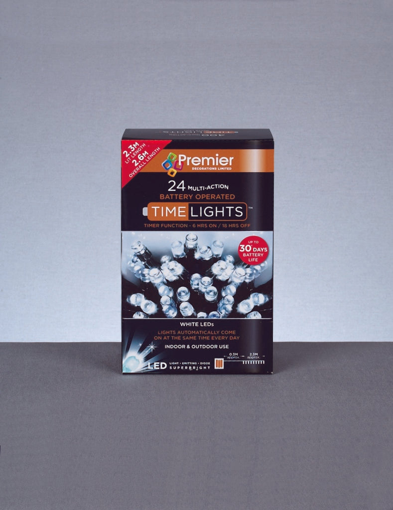 Premier 24 LED Multi Action Battery Operated TIMELIGHTS™ Warm White