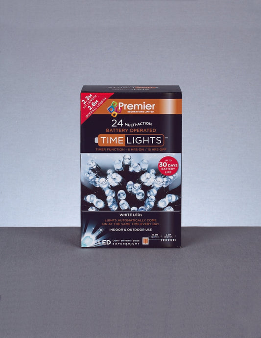 Premier 24 LED Multi Action Battery Operated TIMELIGHTS™ Warm White
