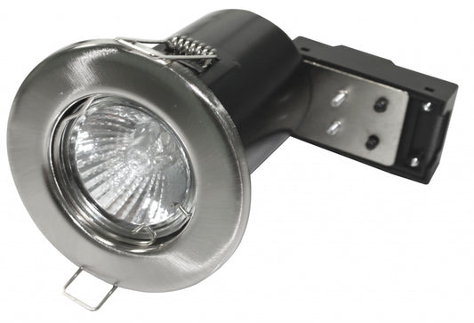Powermaster Fixed Fire Rated Downlight Brushed Chrome