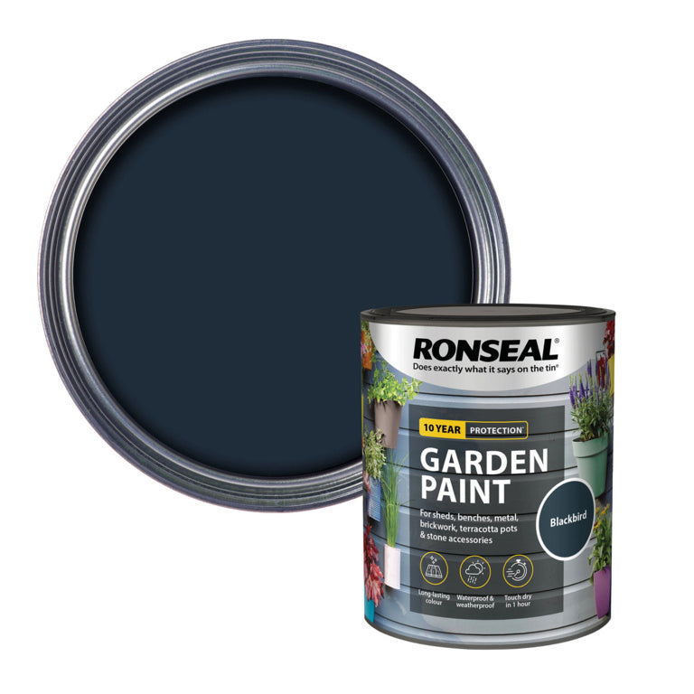 Ronseal Garden Paint 750ml Blackbird
