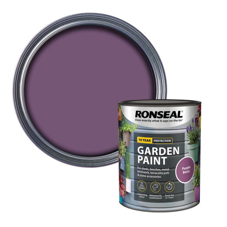 Ronseal Garden Paint 750ml Purple Berry