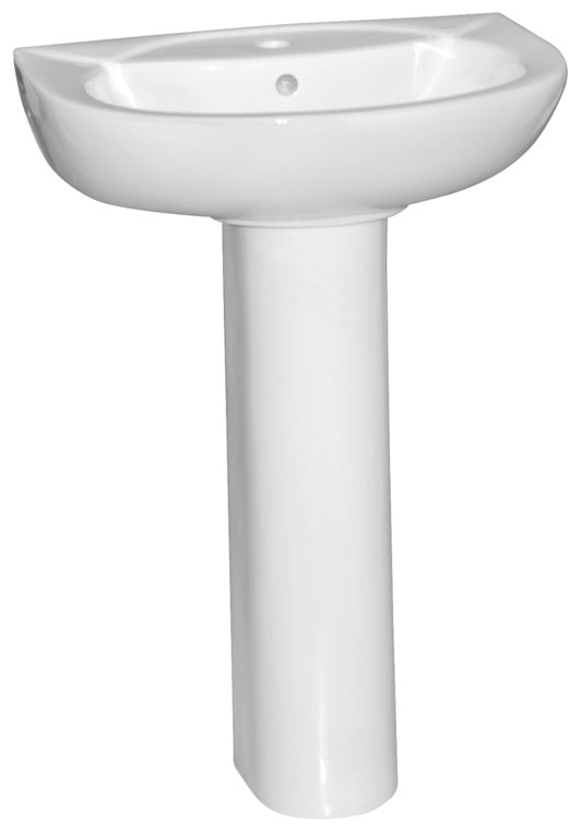 SupaPlumb Basin & Pedestal In A Box 1 Tap Hole