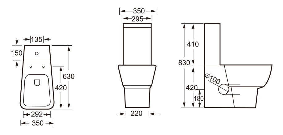 SP Eco Edge Close Coupled Pan