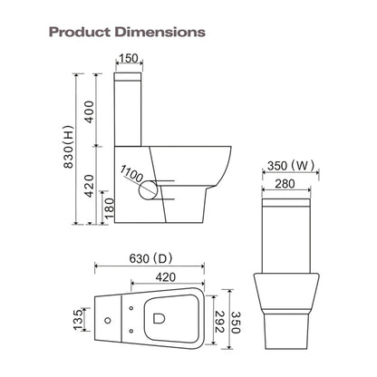 SP Eco Edge Close Coupled Cistern