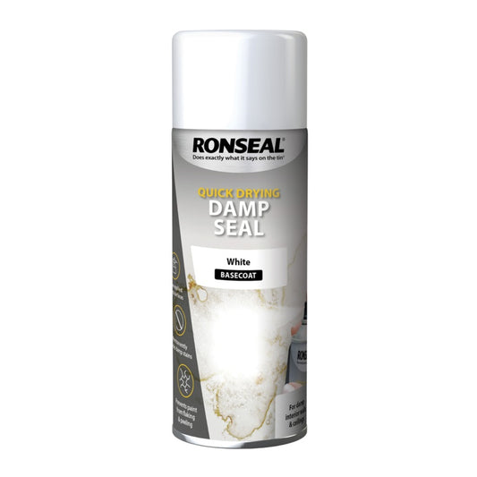 Ronseal Quick Dry Damp Seal White 400ml Aerosol