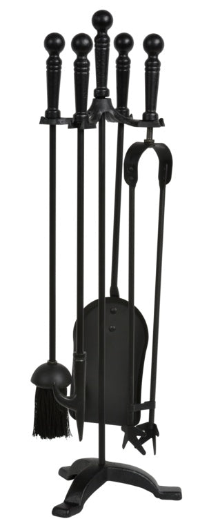 Hearth & Home All Black Companion Set 5 Piece 25"