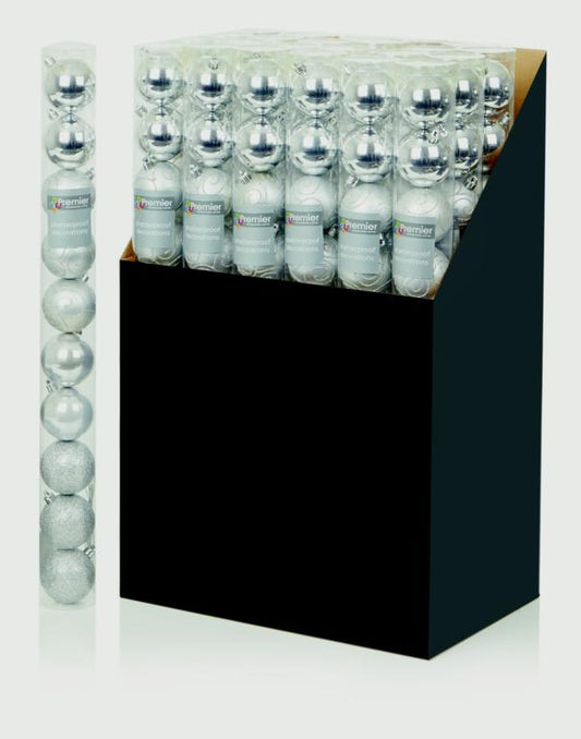Premier 60mm Multi Finish Balls Pack 10 Silver