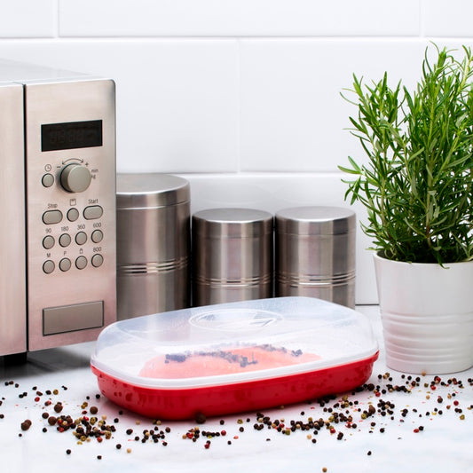 Pendeford Microwave It Fish Steamer Red