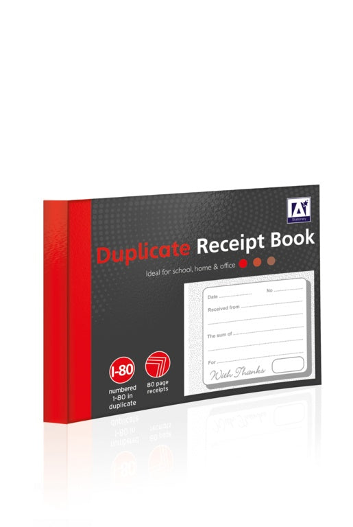 A Star Duplicate Receipt Book 0 - 80 Pages