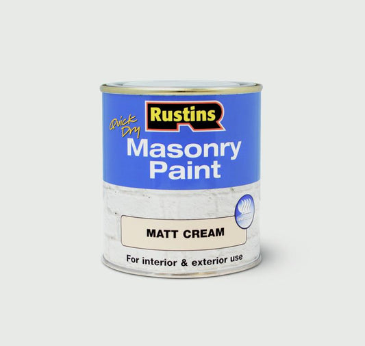 Rustins Masonry Paint 500ml Cream