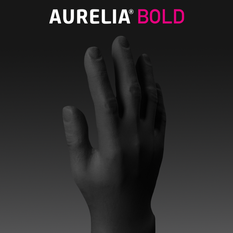 Aurelia Bold Nitrile Powder Free Black Gloves