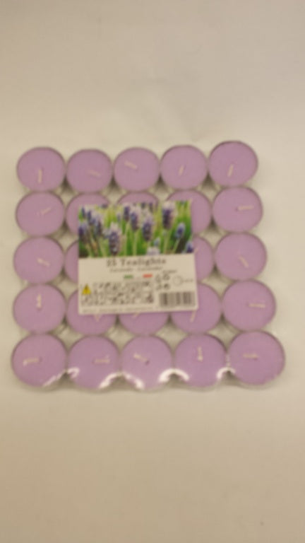 Prices Candles Tealights Pack 25 Lavender