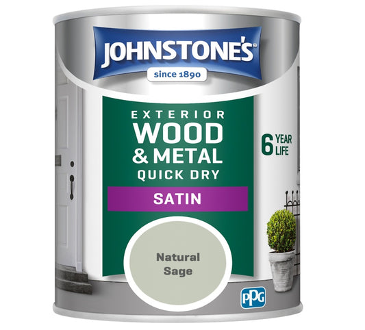 Johnstones Exterior Quick Dry Satin 750ml Natural Sage