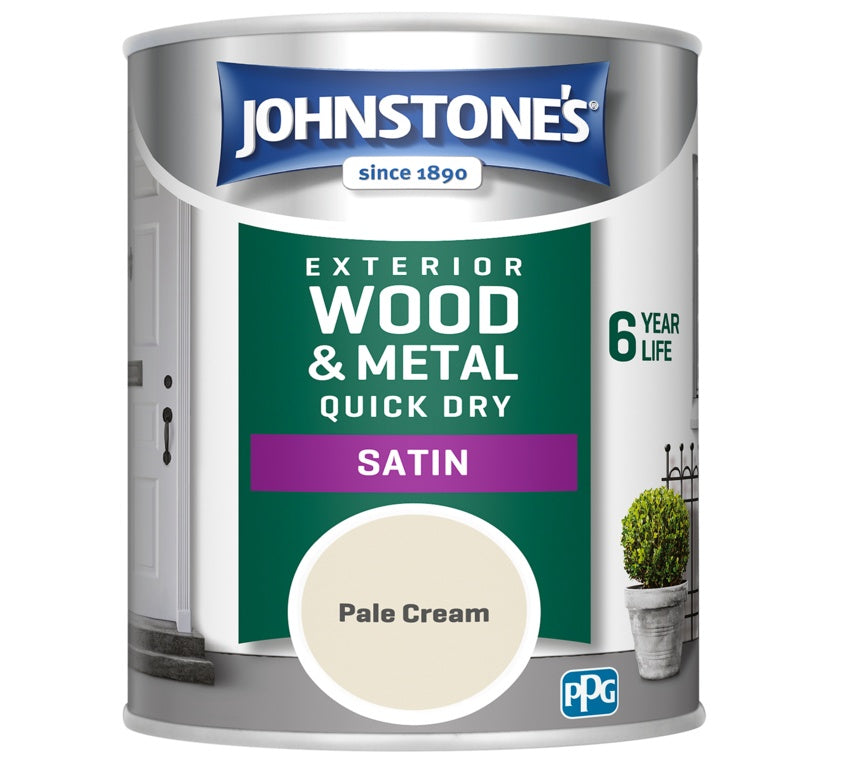 Johnstones Exterior Quick Dry Satin 750ml Pale Cream