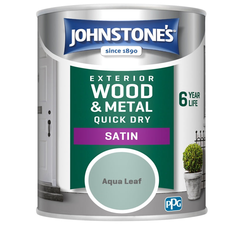Johnstones Exterior Quick Dry Satin 750ml Aqua Leaf