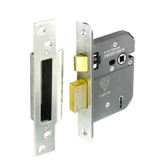 Securit 5 Lever Sashlock BS3621 75mm Stainless Steel