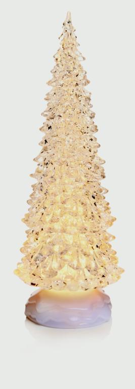 Premier Battery Operated Water Spinner Xmas Tree Warm White LEDs