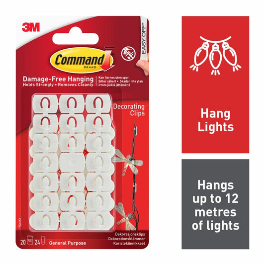 Commandâ„¢ Decorating Clips White